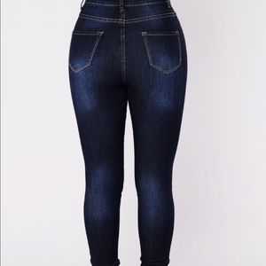 Fashionnova curve high waist dark denim jeans